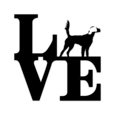 Love English Setter Vinyl Sticker Die Cut Weatherproof UV Protected