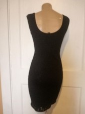 FOREVER 21 Black Bodycon Mini Dress Womens Small Bustier Lace Up Cocktail Party