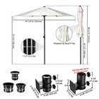 Yescom 7.5ft Deck Umbrella with Base Side Mount Kit Post Holder for Outdoor Rail — photo 3