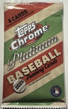 2025 Topps Chrome Platinum Baseball Blaster Pack 1 Pack 4 Cards