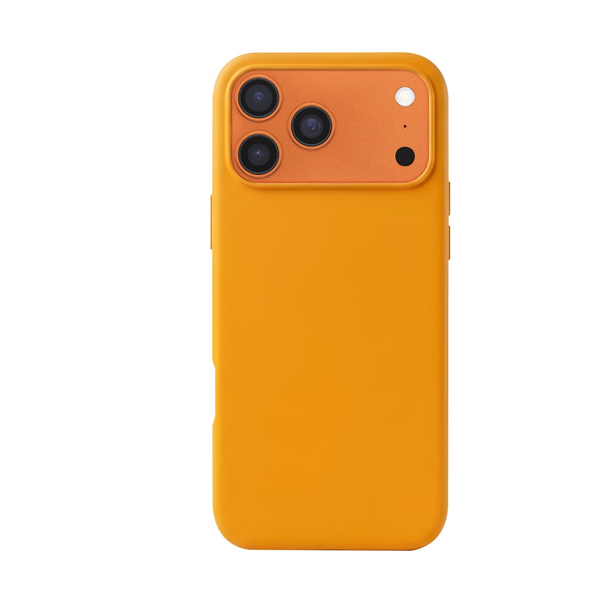Coque silicone iPhone 17 Pro Max orange texturé avec protection de caméra - 2