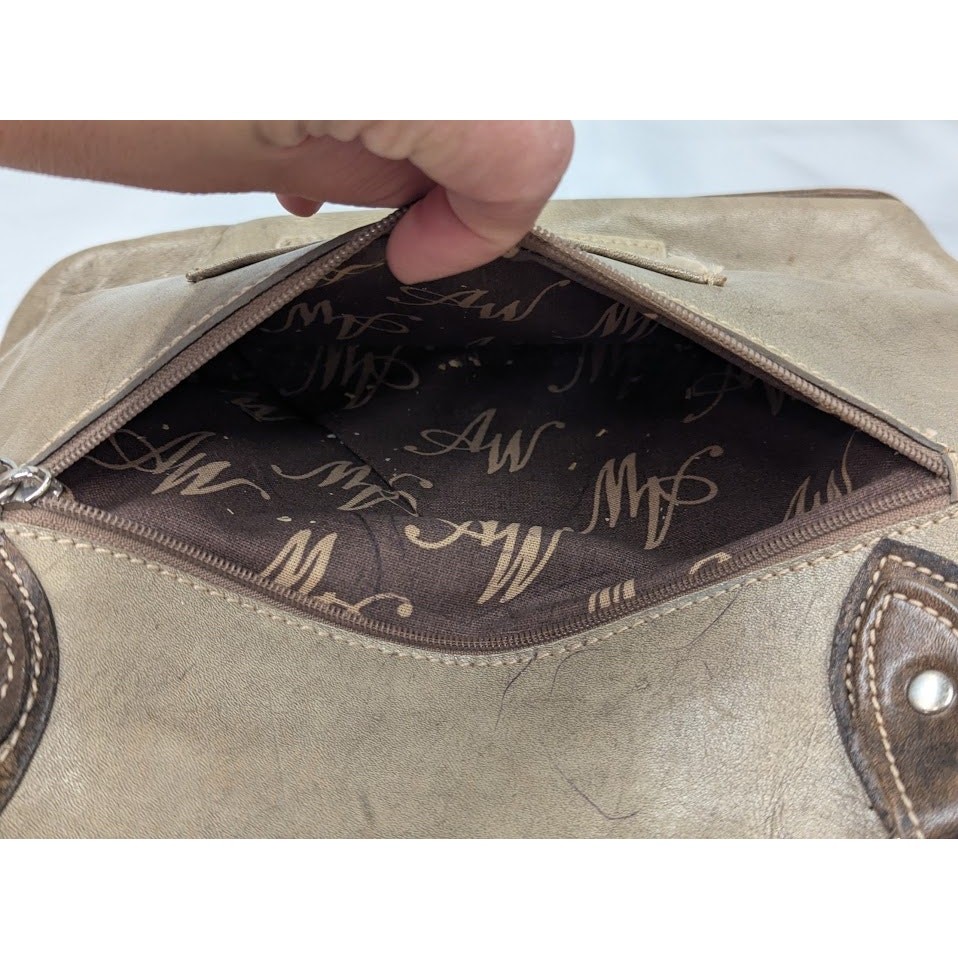 American West Hand Tooled Patterned Shoulder Bag … - image 9