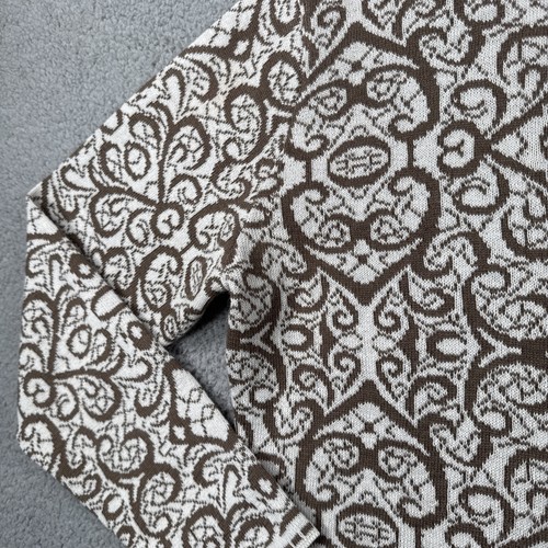Peruvian Link Alpaca Sweater Cardigan Womens L Full Zip Long Sleeve Soft Artsy - Picture 8 of 17