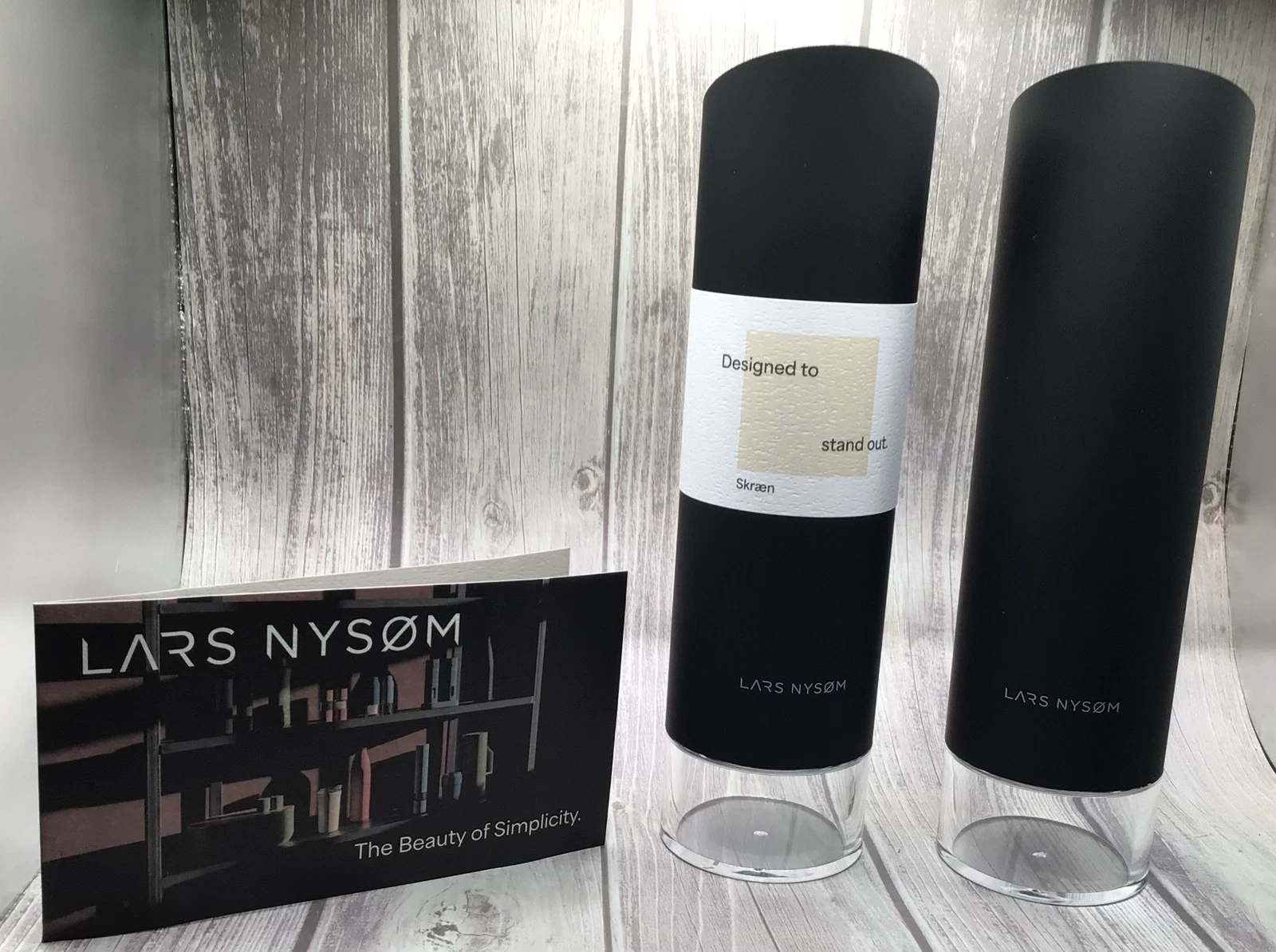 NIB LARS NYSOM ELECTRIC GRAVITY ABS SPICE MILL SET WITH ALUMINA CERAMIC GRINDER