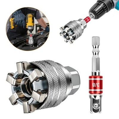 10-19mm Universal Socket Tool Adjustable Multifunction Wrench Sleeve Adapter Kit