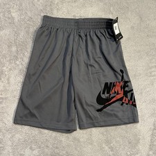 Jordan Shorts Boys Large 12/13 Gray Nike Air Jumpman Basketball Athletic New