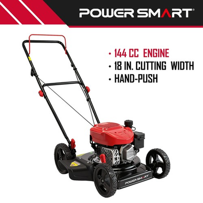 #ad PowerSmart 18quot; Gas Push Lawn Mower 144cc 2 in 1 Mulching amp; Side Discharge New $209.99