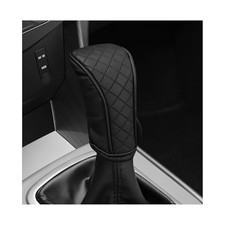 Leather Car Gear Shift Cover, Anti-Slip Shifter Lever Protective Cover Black