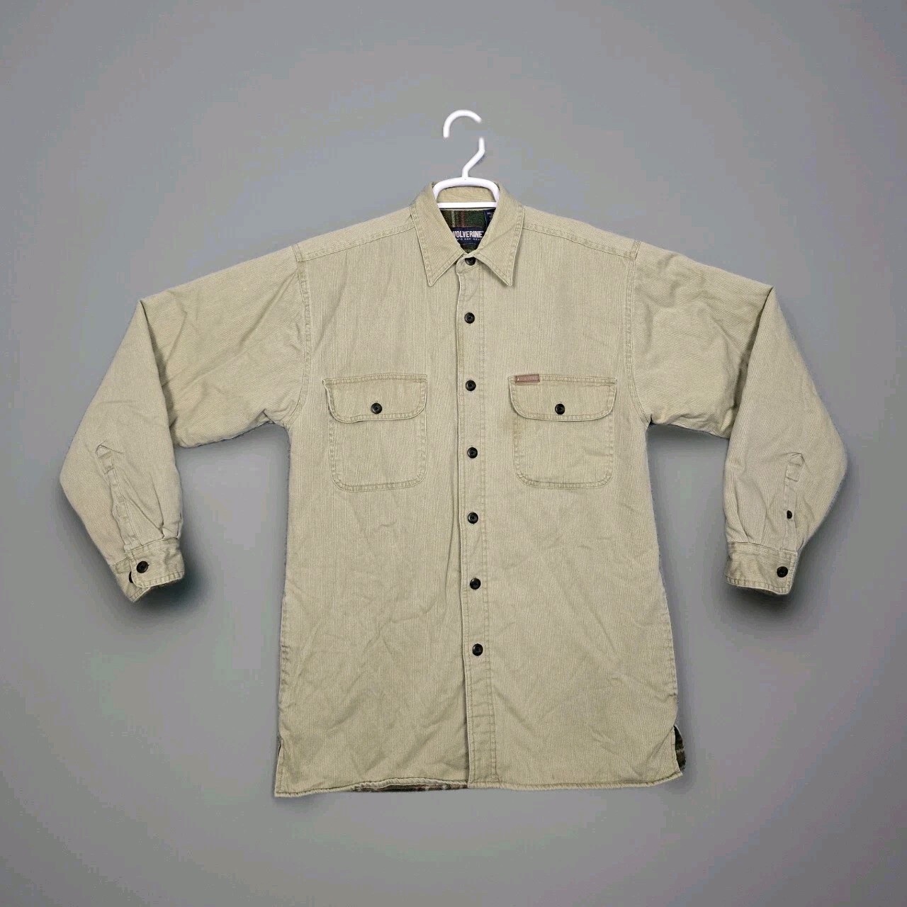 Wolverine Jacket Mens Medium Shacket Flannel line… - image 1