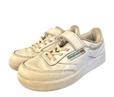 Reebok white club tennis shoes boys size 13