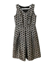 Women's Talbots Sleeveless Black and Silver Dress Size 4p Zip Back
