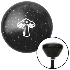 White Mushroom Black Retro Metal Flake Shift Knob w/ M16x1.5 Insert Shifter