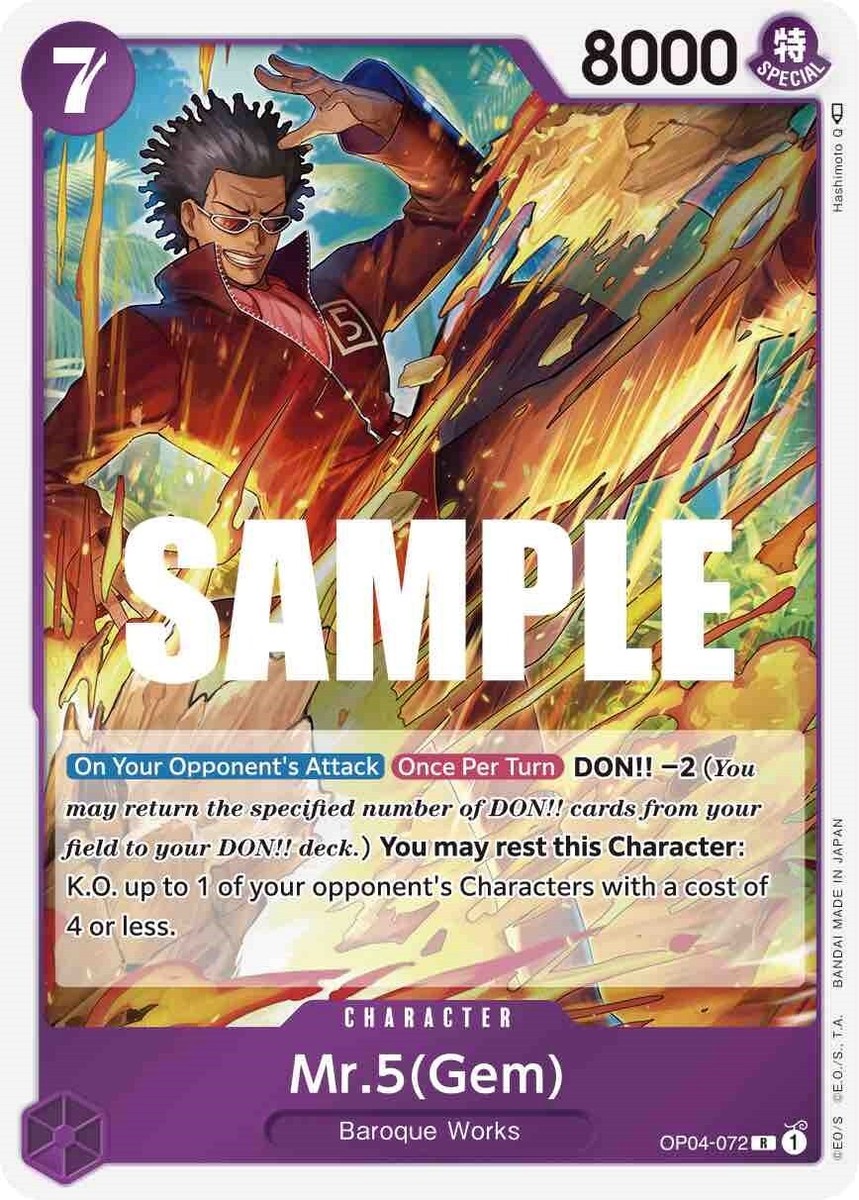 Mr.5(Gem) - OP04-072 - One Piece Card Game - Kingdoms of