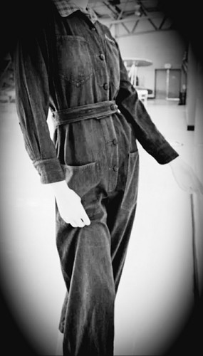 Vintage Style Rosie the Riviter Denim Boilersuit Factory Worker WW2 UK Size 8 10 - Picture 10 of 11