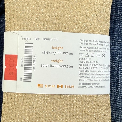 NEW Lot of 3 Gymboree Girlfriend Super Skinny Jeans Size 8 Medium Gold Tights - Picture 9 of 13