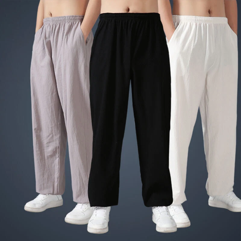 Linen Martial Arts Tai Chi Trousers Chinese Kung Fu Wushu Pants With Pocket Hot - Image 2 of 4