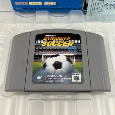 N64 -- J League Dynamite Soccer 64 -- Boxed. Nintendo 64, JAPAN
