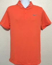 NWT MEN NIKE DRI FIT 725541 842 TRANSITION DRY HEATHER SHAWL ORANGE POLO TOP $70