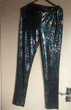 Ladies Urban Mix Shiny Multicoloured Leggings Size M