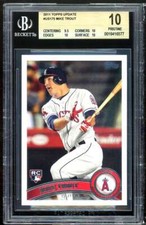Mike Trout Rookie Card 2011 Topps Update #US175 (PRISTINE) BGS 10