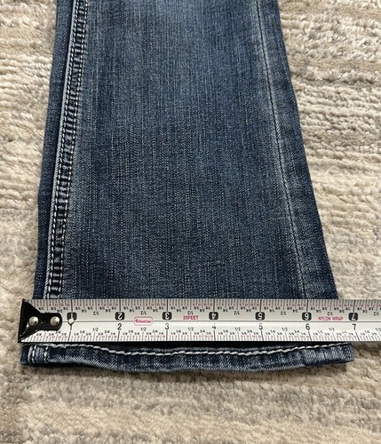 Grace in L.A. Girls Sz 6x Embroidered Butterfly Denim Stretch Bootcut Jeans - Picture 15 of 15