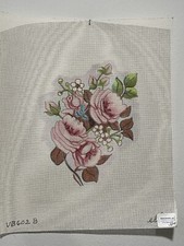 Floral Needlepoint Canvas Hand-painted Artist Ellie Free Flow 10 x 8  