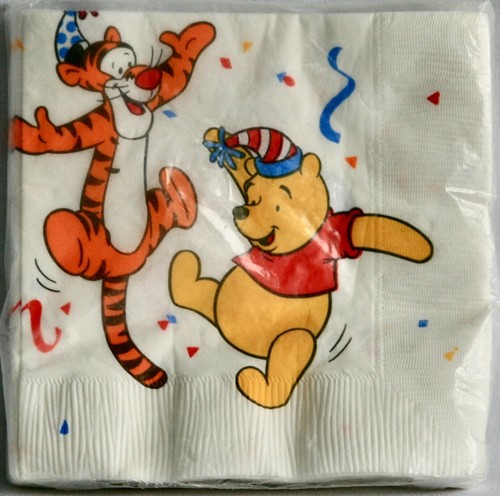 Winnie the Pooh and Tigger Too Party Napkin * Hallmark 16 Vintage Sealed Napkins - Picture 5 of 7