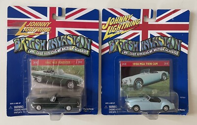  Johnny Lightning British Invasion Lot Of 2-1958 MGA Twin Cam/1962 MGB Roadster
