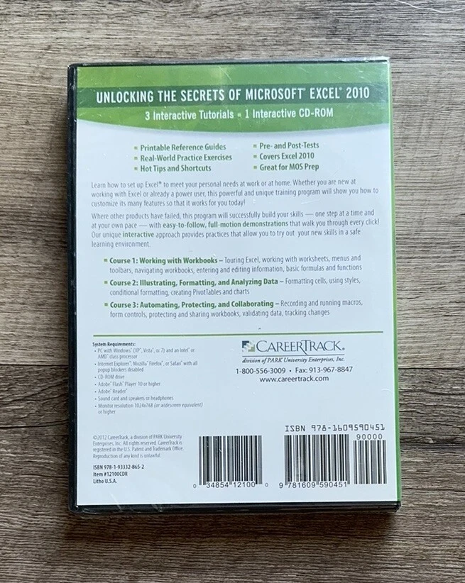 NEW Unlocking the Secrets of Excel 2010 Interactive DVD-ROM Educational Windows - Image 2 of 2