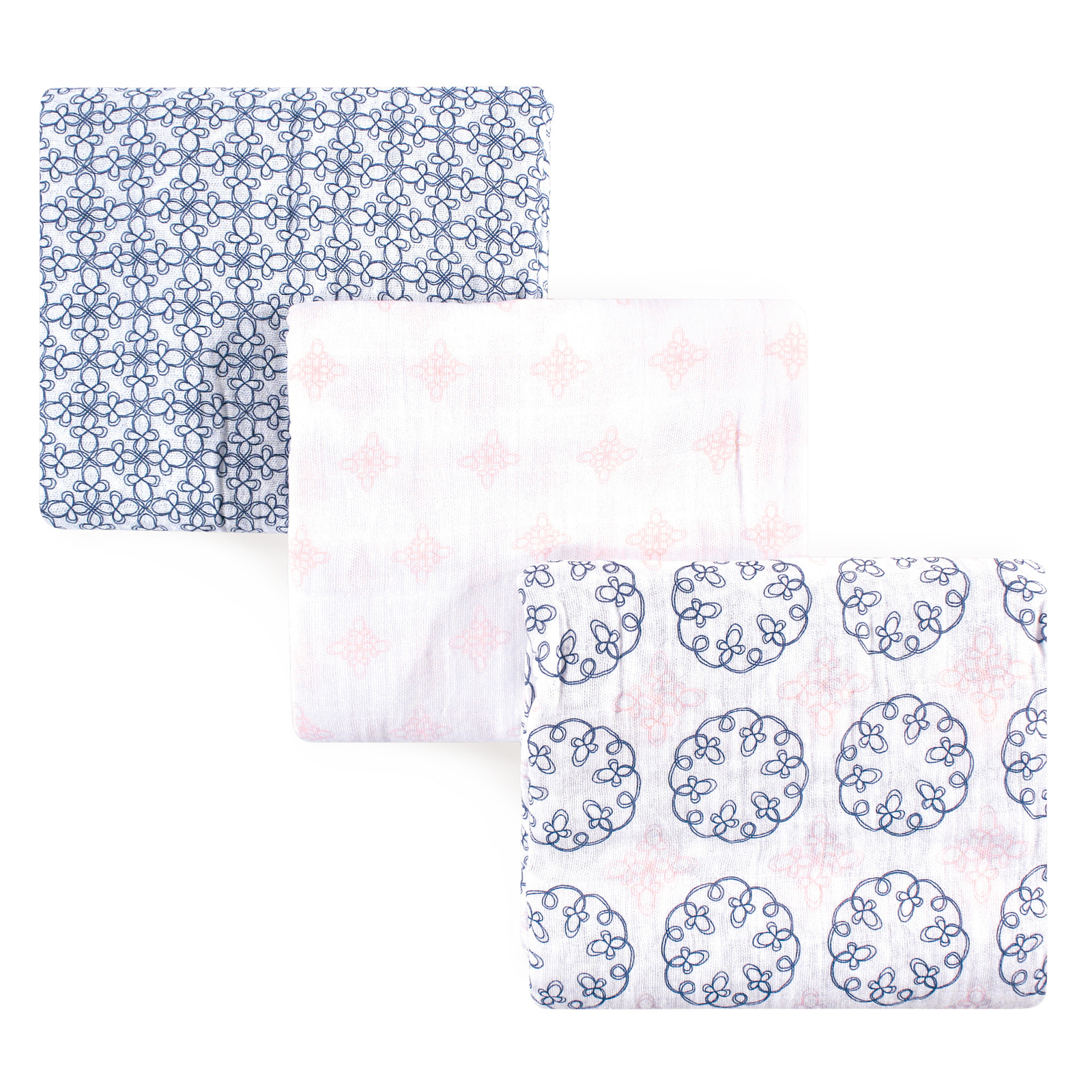 Yoga Sprout Baby Girl Cotton Muslin Swaddle Blankets, Whimsical, One
