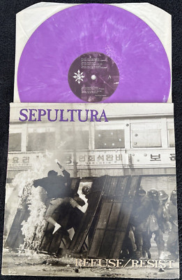 Sepultura   Refuse/Resist 12'' PURPLE Vinyl 1994 CLEANED/TESTED VG VIDEO CLIP