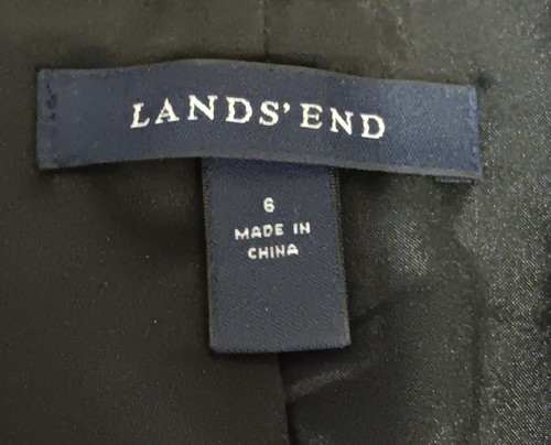 Lands End Women's Black Silk Lined 3/4 Sleeves Jacket Size 6 - Picture 6 of 7