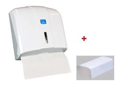 HCR HYGIENE Handtuchspender plus 5000 Blatt Papierhandtuch V-Falz