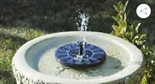 (2) Solar Power Bird Bath Fountain Pump 1.4W Solar Fountain With 4 Nozzle