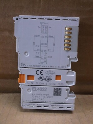 EL4032 Beckhoff NEW PLC Slice I/O EtherCAT 2 Channel Analog Output