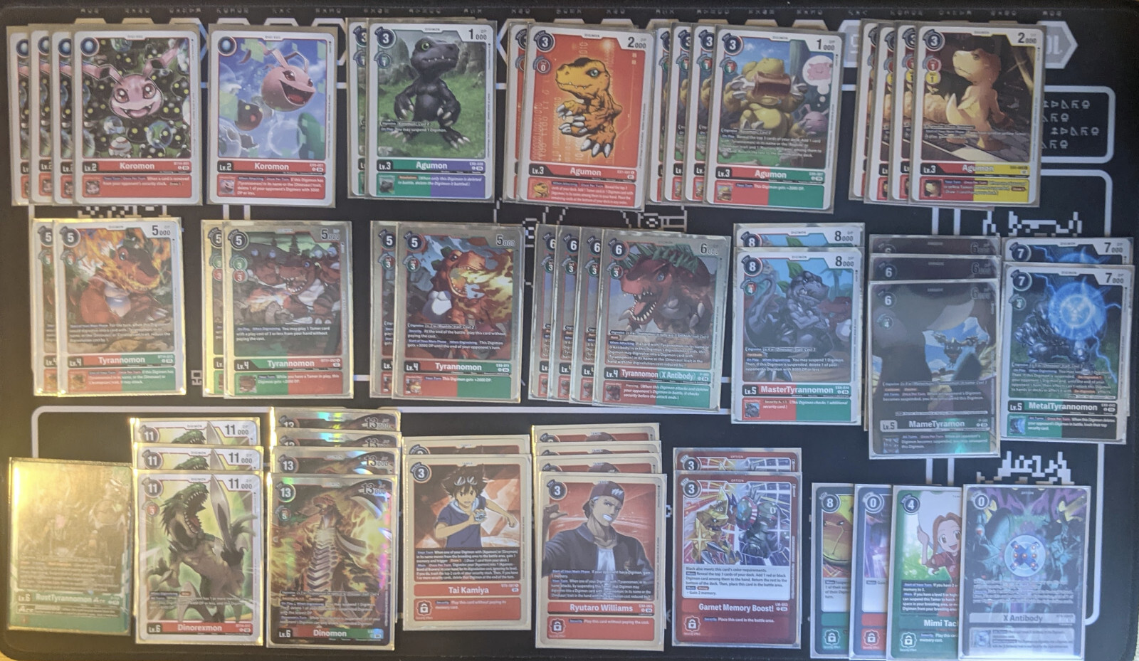 Digimon Deck Dinomon EX8-016 MameTyramon Tyrannomon X Anticuerpo Promo P-141 P-160