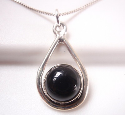 Schwarzer Onyx in Creolen 925 Sterling Silber Anhänger Corona Sonne Schmuck