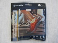 NEW PowerLix Pair Unisex Plantar Fasciitis Socks, Black, M