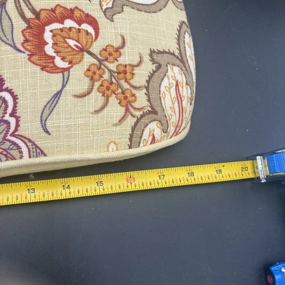 Conjunto de 2 almofadas de assento de cadeira vintage floral paisley pátio ou cadeiras traseiras de sela casa de campo - Imagem 3 de 4