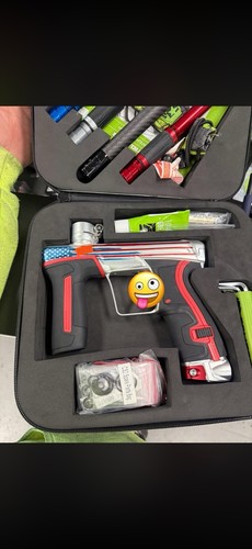 Planet Eclipse Geo CS2 Stars and Stripes Paintball Marker W/ Case and Extras