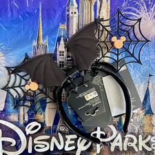Loungefly Disney Halloween Minnie Mouse Spider-Web Bat Ears Headband NWT