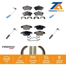 Front Rear Semi-Metallic Brake Pads Wear Sensor Kit (7Pc) For Mercedes-Benz C250