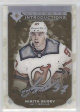 2019-20 Upper Deck Ultimate Collection Introductions Gold Nikita Gusev Auto 1x1