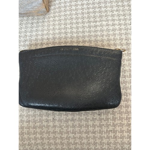 Vintage 1940s Rogers Air Tite Black sheepskin Zippered Tobacco Pouch