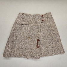 Vintage Wool Tan Skirt Made In Canada Union Made Size 4 27" Waist