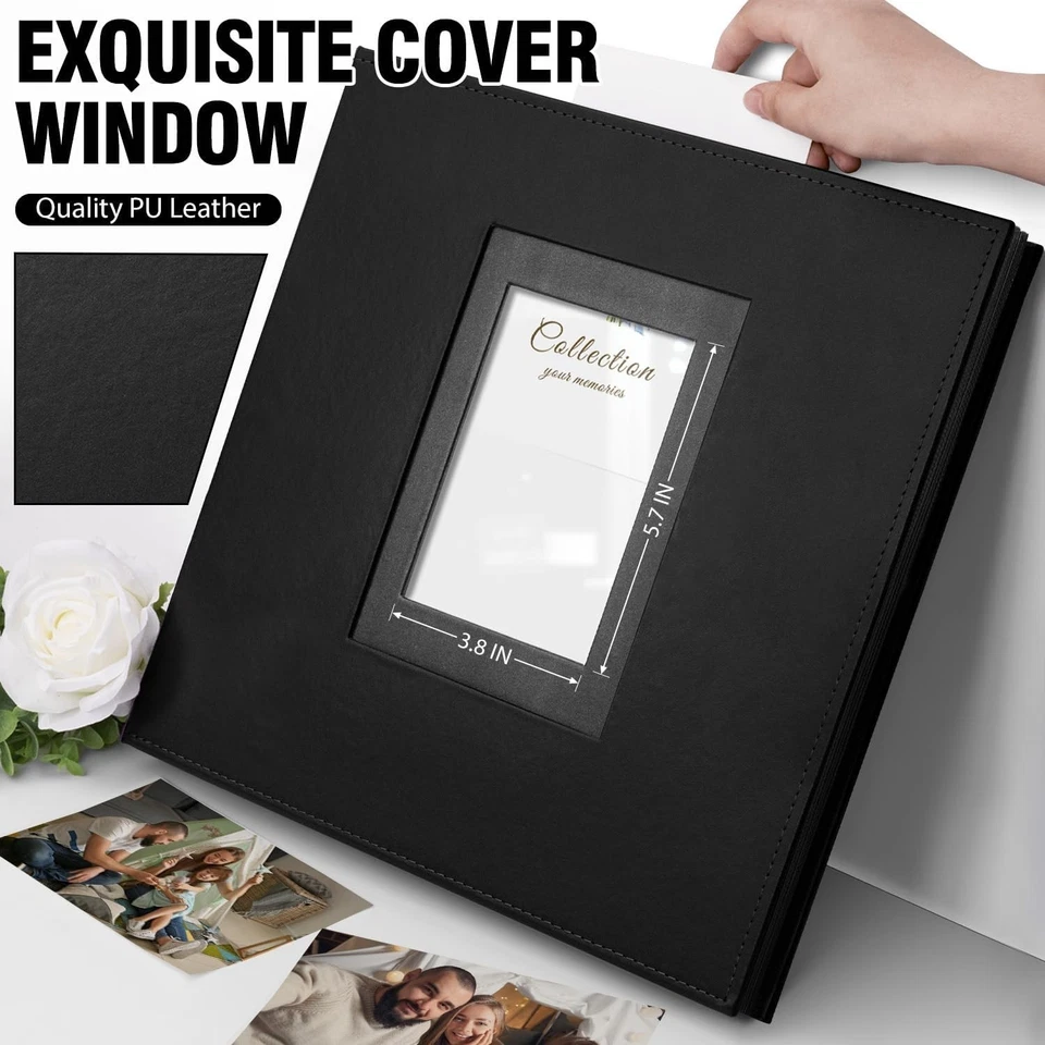 Photo Album 4x6 600 Photos, Leather Cover Extra Large Capacity Holds 600 Horizon - Image 3 of 4