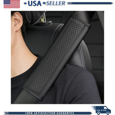 Breathable Leather Car Seat Belt Shoulder Pad Cover Blackcolor Black Breathable Leather Car Seat Belt Shoulder Pad Cover Blackcolor Black