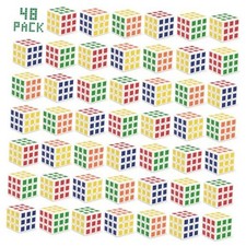 Mini Cube Puzzle Party Favors for Kids, 3x3x3 Magic Cube School 48 Pack
