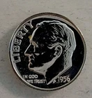 1956-P Proof 90% Silver Roosevelt Dime ~ Low Mintage of 669,384 - Ships Free! #5