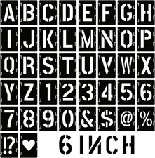6 Inch Letter and Number Stencils,Letters and Numbers Stencil Kit,42 Pcs Reusabl